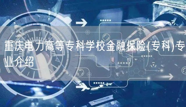  重庆电力高等专科学校金融保险(专科)专业介绍