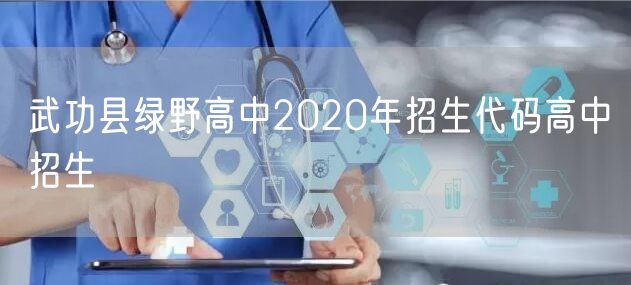 武功县绿野高中2020年招生代码高中招生